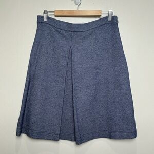 St. John Women's Pleated Skirt Size 10* Wool Blend Knit Knee Length